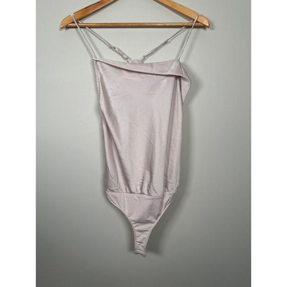 Astr Tops - Astr the Label NEW Blush‎ Pink Cami Style Bodysuit Champaign Sz Small Balletcore
